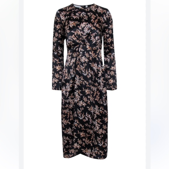 Vince Dresses & Skirts - Vince Eden Branch 100% Silk Twist Drape Dress XS
